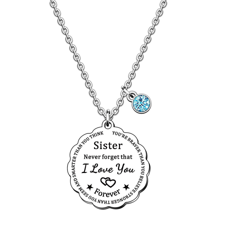 [Australia] - SMARGO Inspirational Sister Necklace For Women Girls Birthday Christmas Xmas Jewellery Gifts From Sister Brother You Are Braver Than You Believe 