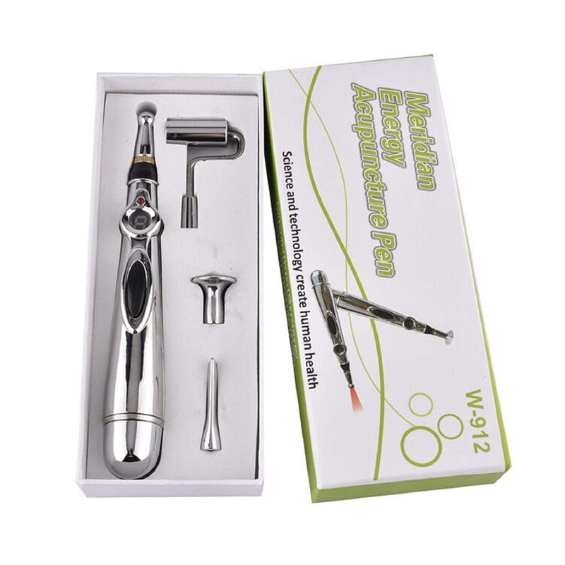 [Australia] - Coriver 5-in-1 Acupuncture Pen,Electronic Meridian Massage Pen Energy Pen,Body Heal Massager Therapy Instrument Pain Relief Massage Tool with 5 Massage Head 