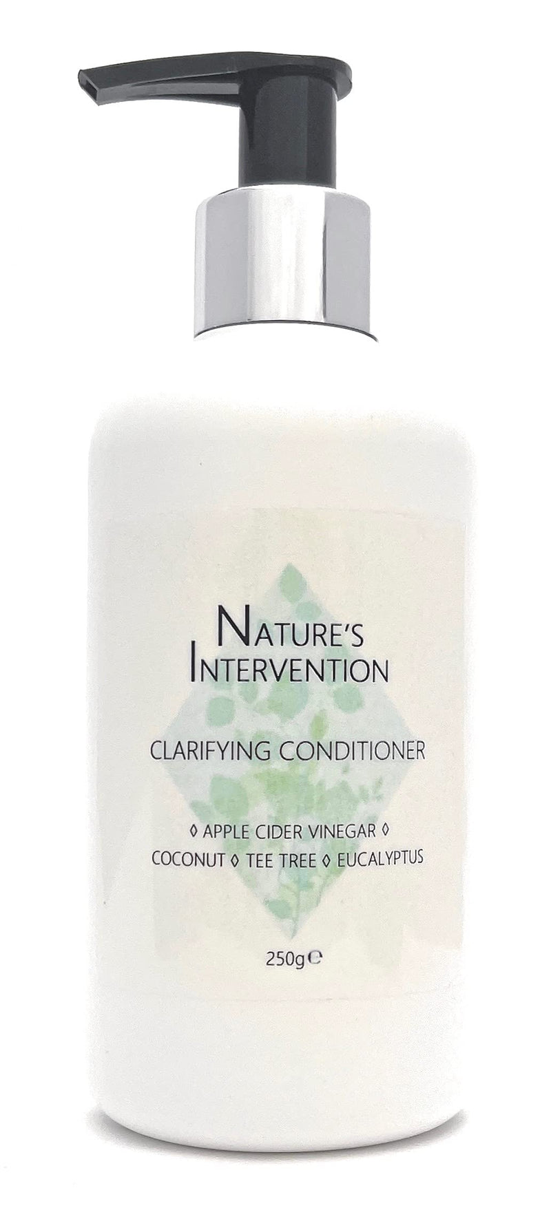 [Australia] - Natural CLARIFYING CONDITIONER - APPLE CIDER VINEGAR, COCONUT, TEA TREE & EUCALYPTUS - 250ml by NATURE'S INTERVENTION. No Sulfates, No Parabens, No Silicones. No Build Up, Gentle, Concentrated. 