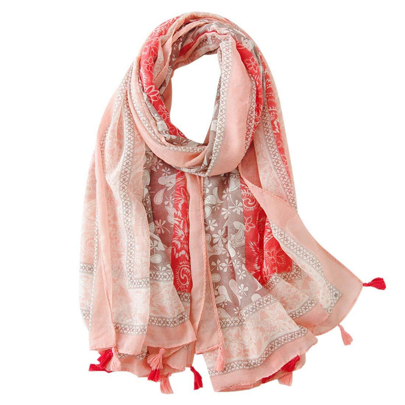 [Australia] - FAIRYGATE Women Scarves Lightweight Fashion Flowers Print Scarf Summer Spring Fall Winter Warm Shawl Wraps Girl Gifts 22229 L 