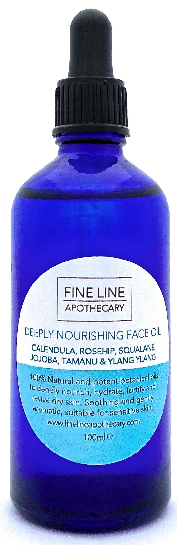 [Australia] - DEEPLY NOURISHING FACE OIL - CALENDULA, ROSEHIP, SQUALANE, JOJOBA, TAMANU & YLANG YLANG -100ml by Fine Line apothecary. 100% Natural. Potent Botanicals to Nourish, Hydrate, Fortify and Revive Dry Skin 