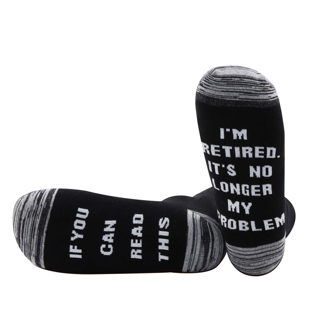 [Australia] - PYOUL Retirement Gift Retirement Socks If You Can Read This I'm Retired Socks Gift for Retirees No Longer My Problem 1 Pair 