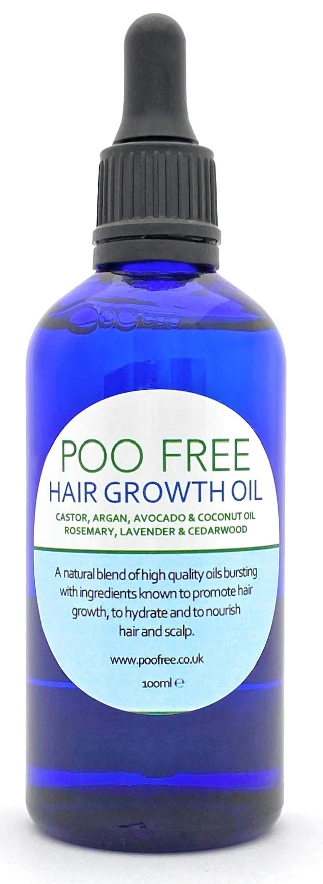 [Australia] - HAIR GROWTH OIL - CASTOR, ARGAN, AVOCADO & COCONUT OIL with ROSEMARY, LAVENDER & CEDARWOOD - 100 ml by POO FREE 100% Pure, Natural. No Added Perfume. Natural Oils to Promote Hair Growth. 