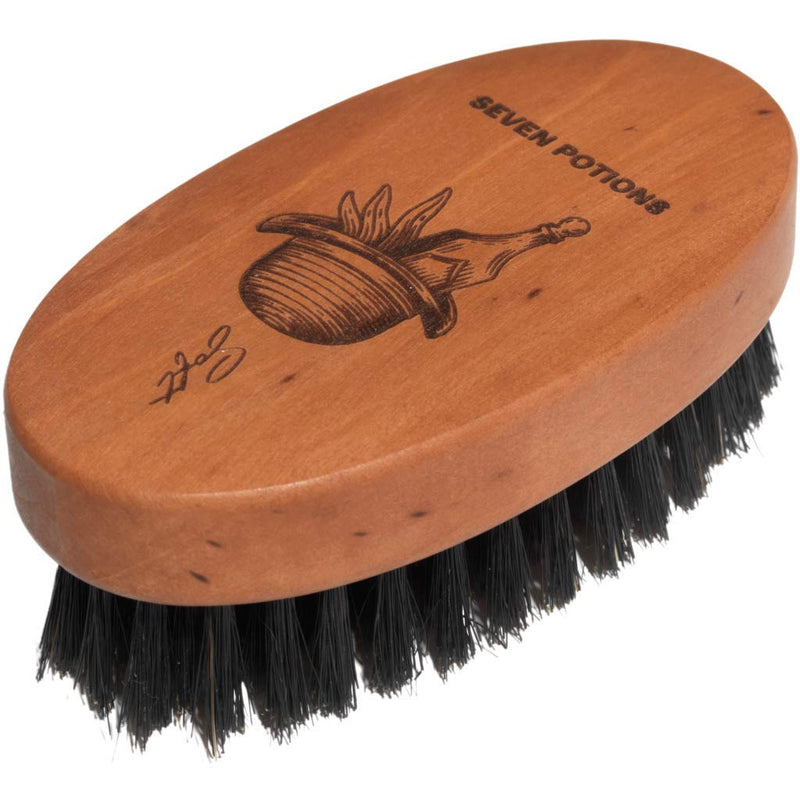 [Australia] - Seven Potions Boar Bristle Beard Brush For Men ‚Äî Made of Pear Wood with Soft Second-Cut Boar Hair ‚Äî Soft Bristles To Tame and Soften Your Facial Hair 