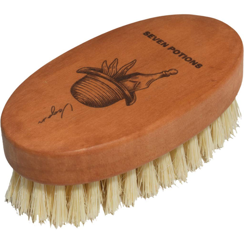 [Australia] - Seven Potions Vegan Beard Brush for Men ‚Äî 100% Sisal Plant Fibre & Pear Wood ‚Äî Firm Bristles to Gently Tame/Soften/Exfoliate ‚Äì 100% Natural, Non-Synthetic 
