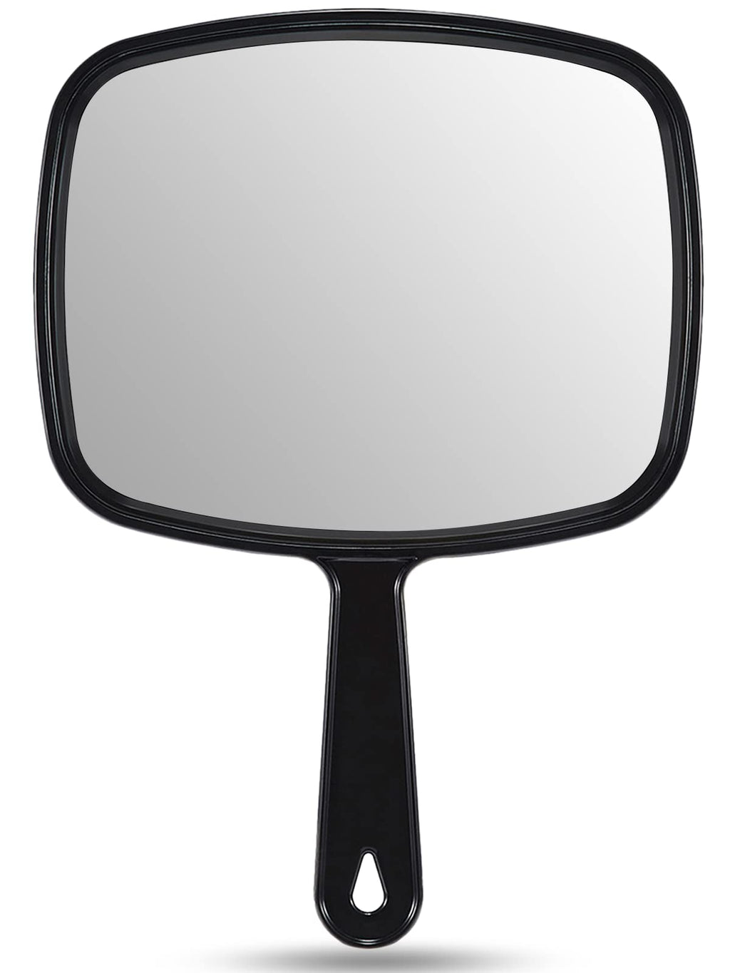 [Australia] - OMIRO Hand Mirror, All Black Handheld Mirror with Handle, 6.6" W x 9.3" L 1 Count (Pack of 1) 