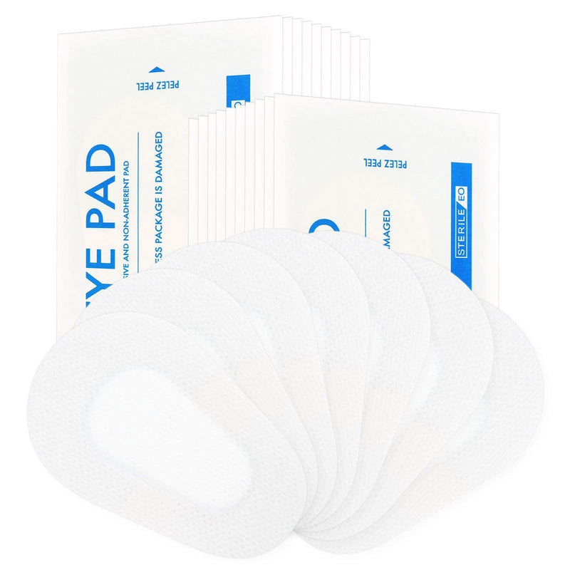 [Australia] - Lurrose 20 Pcs Sterile Nonwoven Eye Pads Self-adhesive Sterile Eye Patch Self Adhesive Wound Dressings for Adults 
