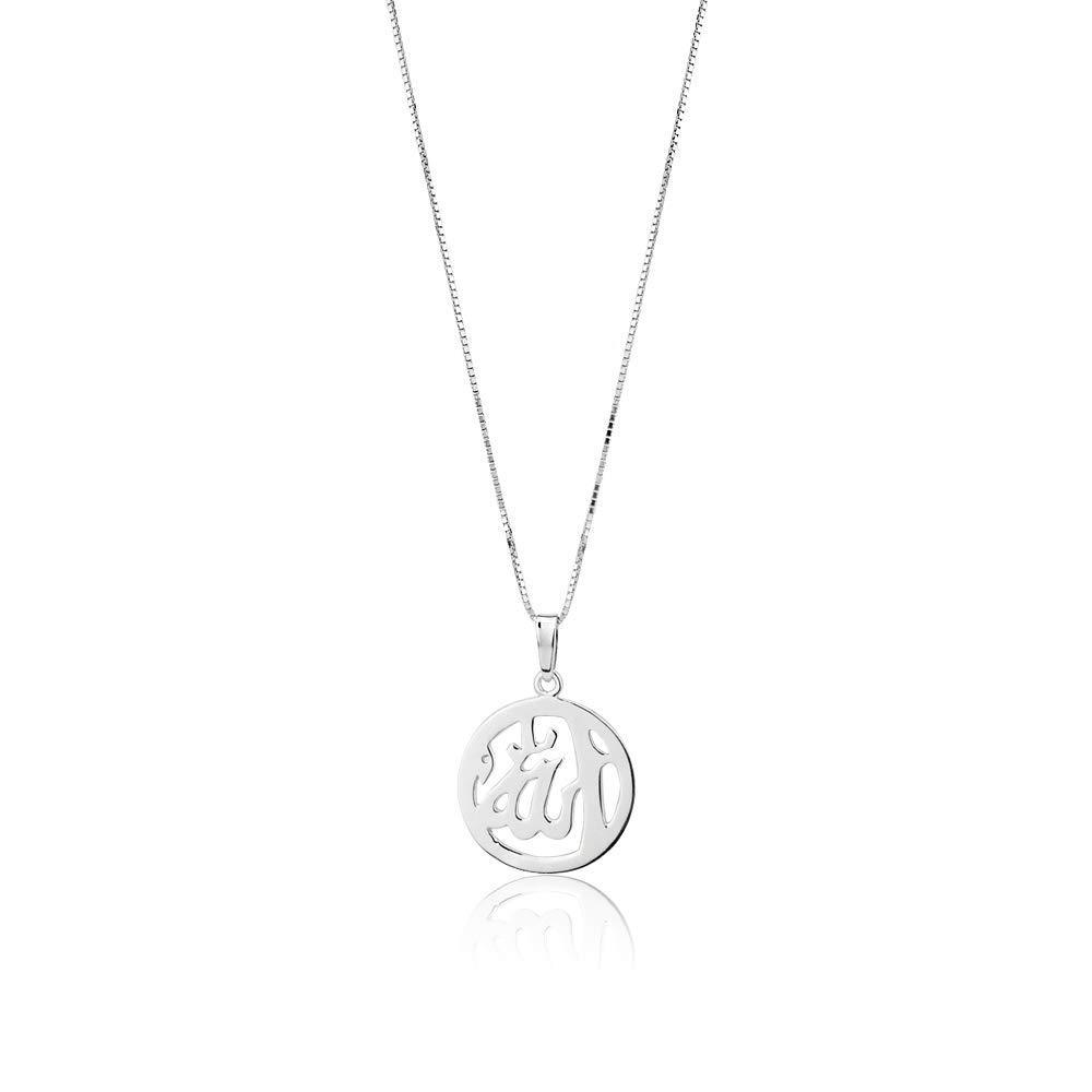 [Australia] - Vanbelle Sterling Silver Jewelry Inscribed Religious Pendant Necklace with Rhodium Plating for Men and Women 