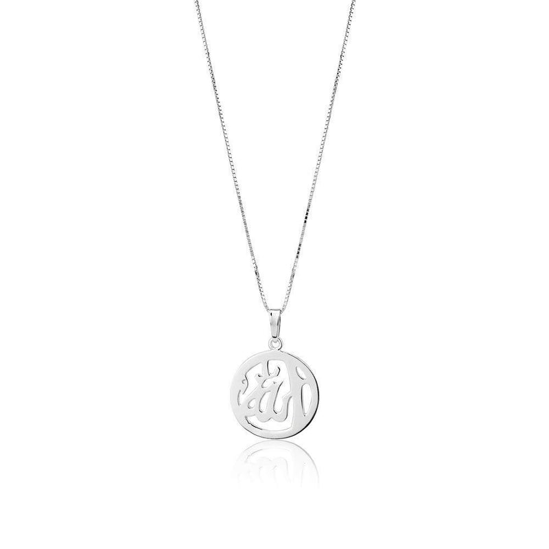 [Australia] - Vanbelle Sterling Silver Jewelry Inscribed Religious Pendant Necklace with Rhodium Plating for Men and Women 