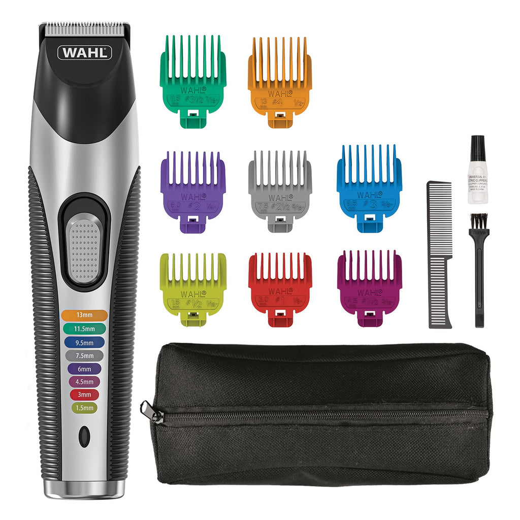 [Australia] - Wahl Colour Trim Stubble and Beard Trimmer, Trimmers for Men, Beard Trimming Kit, Men’s Stubble Trimmers, Male Grooming Set, Beard Care Kit, Colour Coded Guide Combs Wahl Colour Trim 8 in 1 Multigroomer Single 