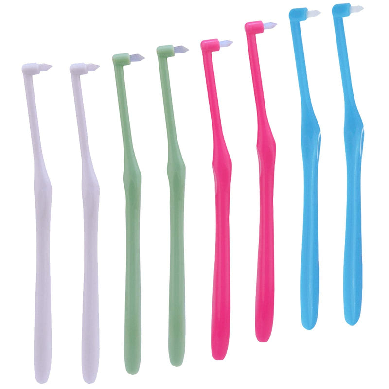 [Australia] - 8 PCS Interspace Toothbrushes,Single Tufted Toothbrush End-tuft Tapered Toothbrush Orthodontic Interdental Brushes Gap Toothbrush Wisdom Interspace Brushes Soft Trim Toothbrush for Dental Cleaning 