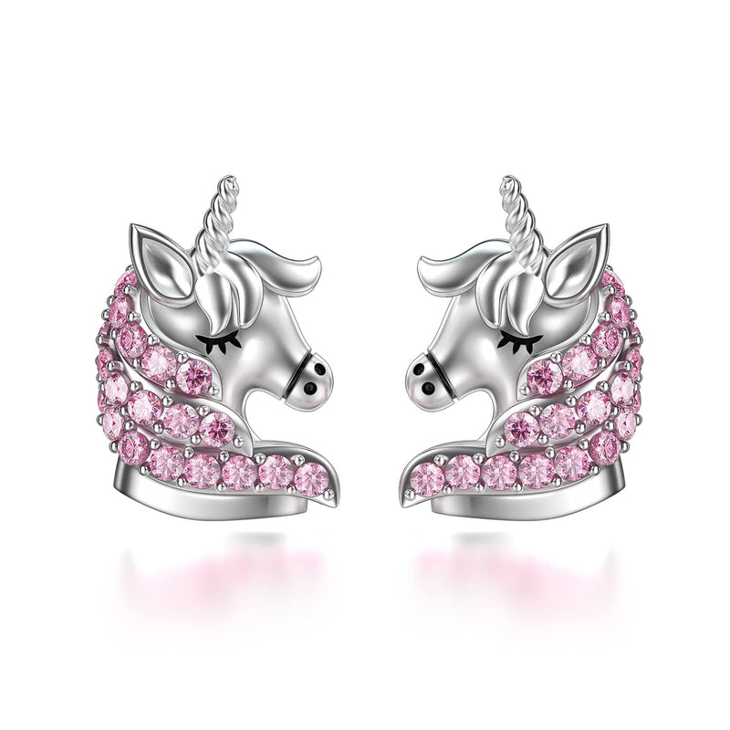 [Australia] - Unicorn Gifts for Girls, Sterling Silver Unicorn Stud Earrings, Birthday Jewellery Gifts for Women Her Daughter 