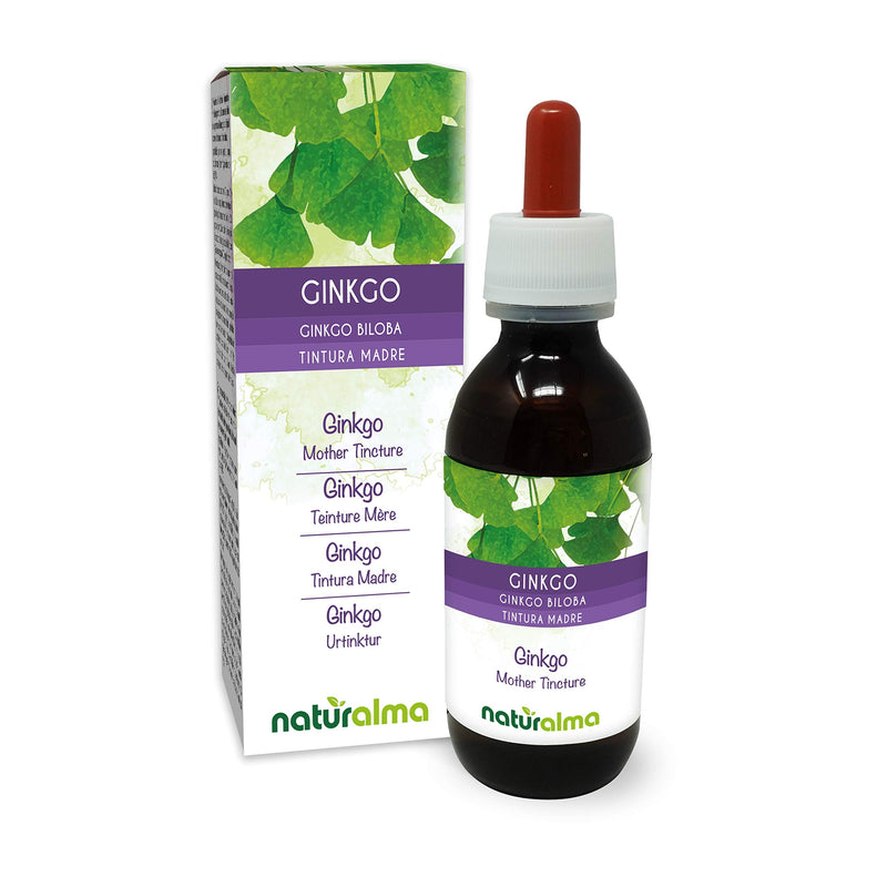 [Australia] - Ginkgo (Ginkgo biloba) Leaves Alcohol-Free Mother Tincture Naturalma | Liquid Extract Drops 120 ml | Food Supplement | Vegan 