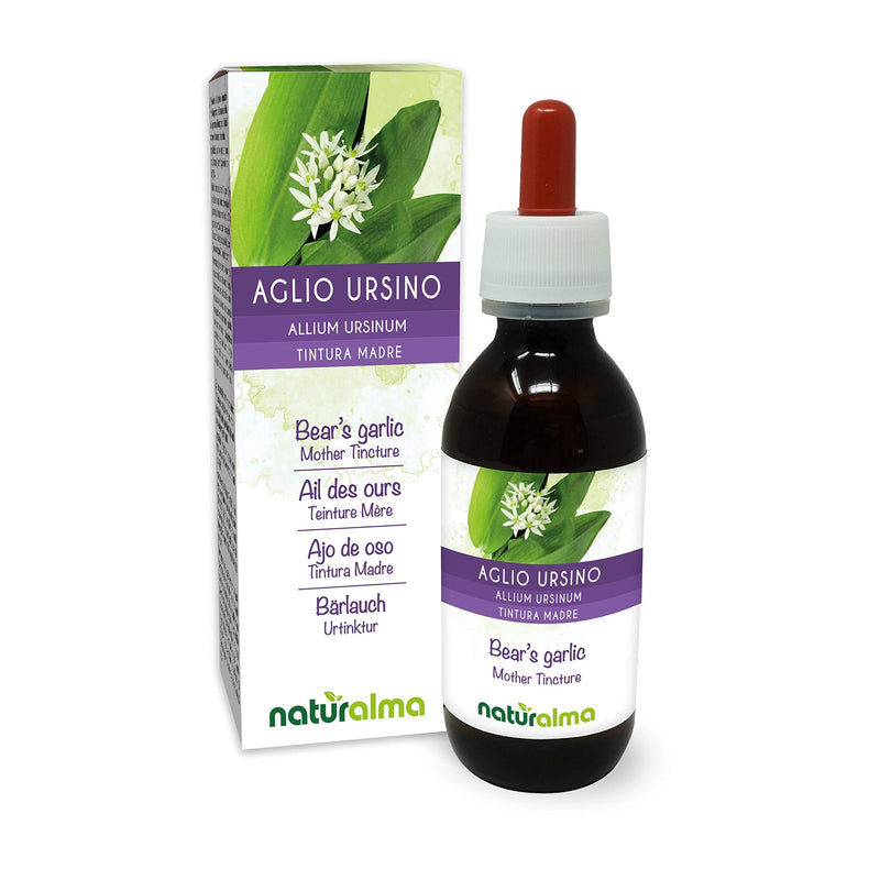 [Australia] - Bear's Garlic or Wild Garlic (Allium ursinum) Leaves and Bulbs Alcohol-Free Mother Tincture Naturalma | Liquid Extract Drops 120 ml | Food Supplement | Vegan 120 ml (Pack of 1) 
