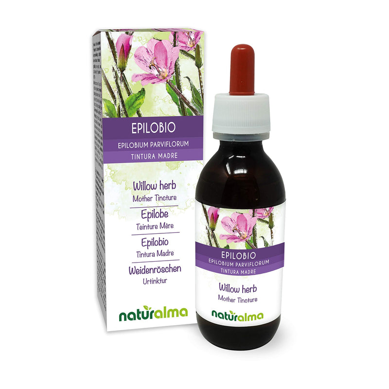 [Australia] - Willow herb or Fireweed (Epilobium parviflorum) herb Alcohol-Free Mother Tincture Naturalma | Liquid Extract Drops 120 ml | Food Supplement | Vegan 