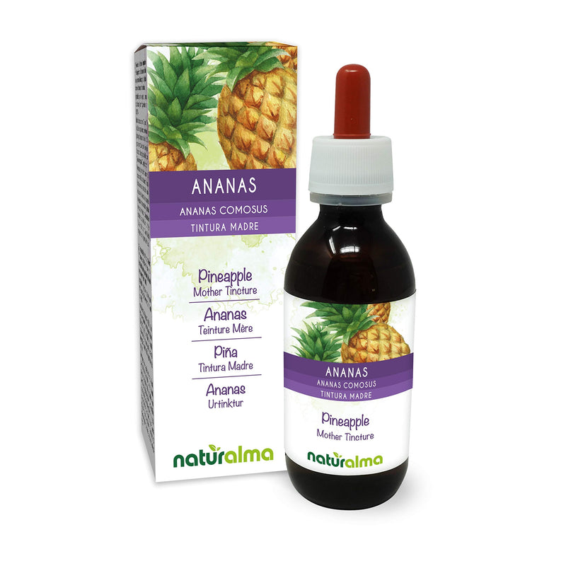 [Australia] - Pineapple (Ananas comosus or Ananas sativus) Fruit Stems Alcohol-Free Mother Tincture Naturalma | Liquid Extract Drops 120 ml | Food Supplement | Vegan 120 ml (Pack of 1) 