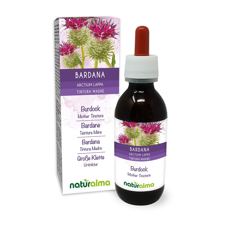[Australia] - Burdock (Arctium lappa) herb and Roots Alcohol-Free Mother Tincture Naturalma | Liquid Extract Drops 120 ml | Food Supplement | Vegan 120 ml (Pack of 1) 