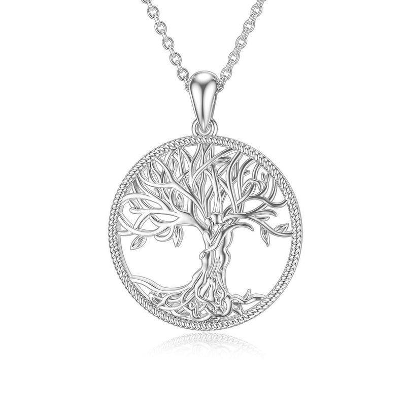 [Australia] - Tree of Life Necklace 925 Sterling Silver Couple/Heart Family Tree Pendant Anniversary Mother's Day Love Gift for Lover Women Girlfriend Wife Mum 
