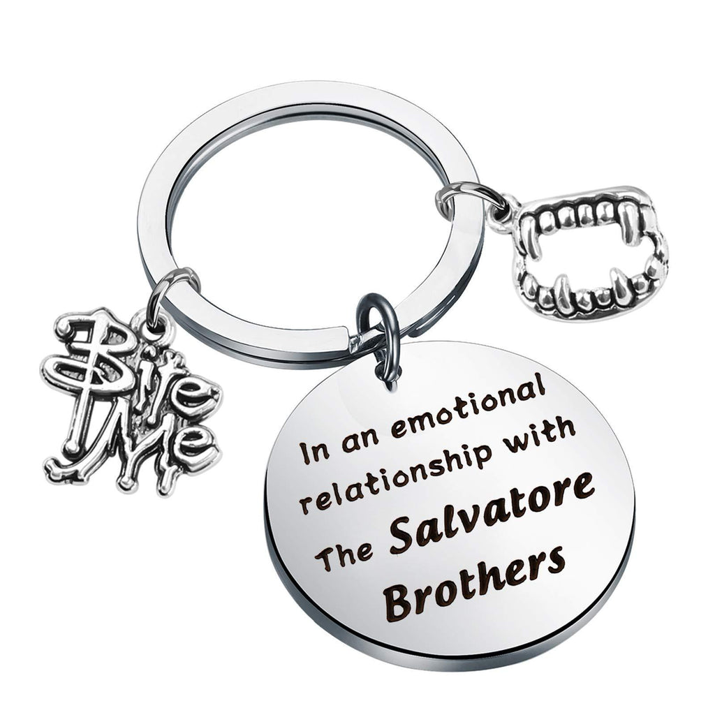 [Australia] - KEYCHIN Vampire Inspired Jewelry Damon/Stefan Fans Gift In An Emotional Relationship with The Salvatore Brothers Keychain Salvatore Brothers k 