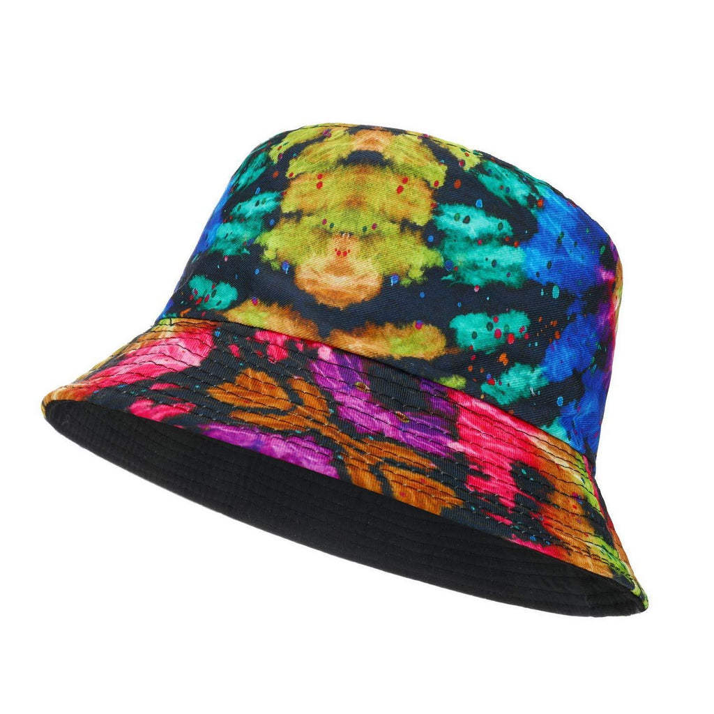 [Australia] - MengPa Unisex Bucket Hat Summer Travel Sun Fisherman Hats Reversible Tie-dye-a 