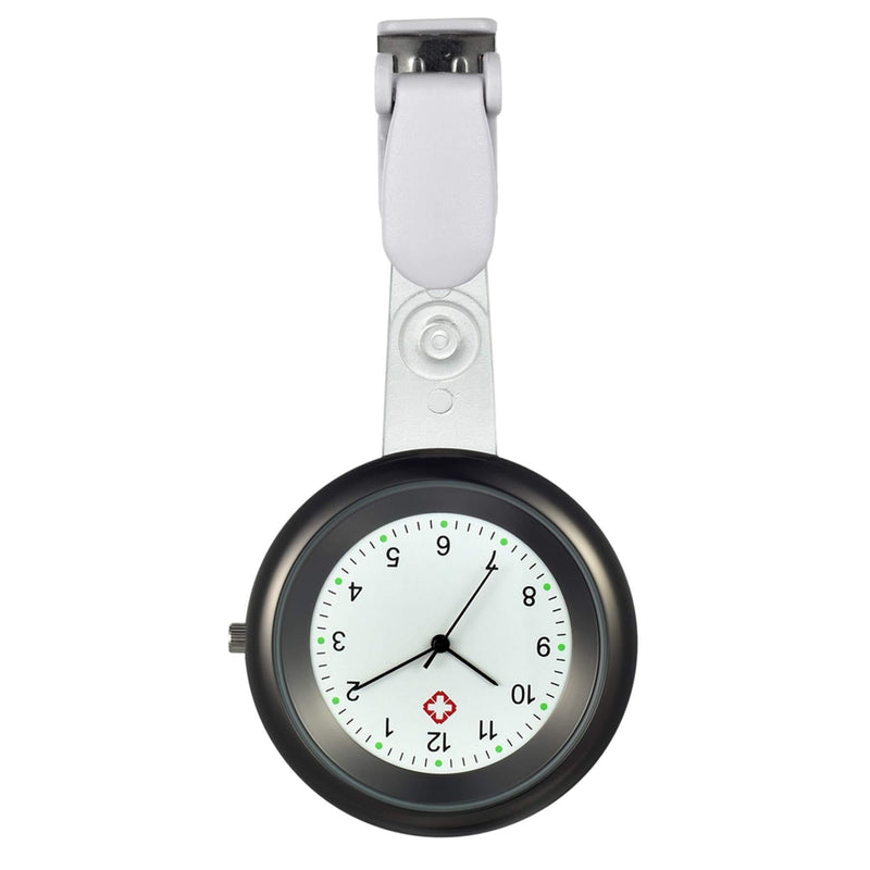 [Australia] - Avaner Nurse Watch Snap Lapel Watch Hanging Fob Watch Stainless Steel Pocket Watch for Nurses Doctors (3 Colors) A 