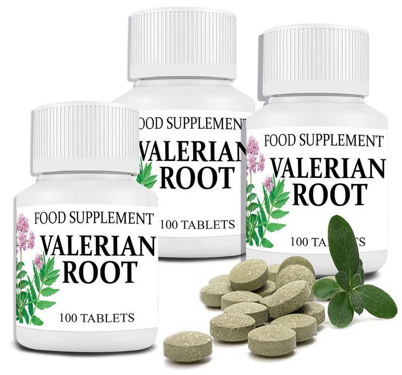 [Australia] - Food Supplement Valerian Root 75mg - 300 Tablets (9 Month Supply) Aids in Healthy Herbal Natural Sleep, Controlling Anxiety & Stress Management Depression V 300 