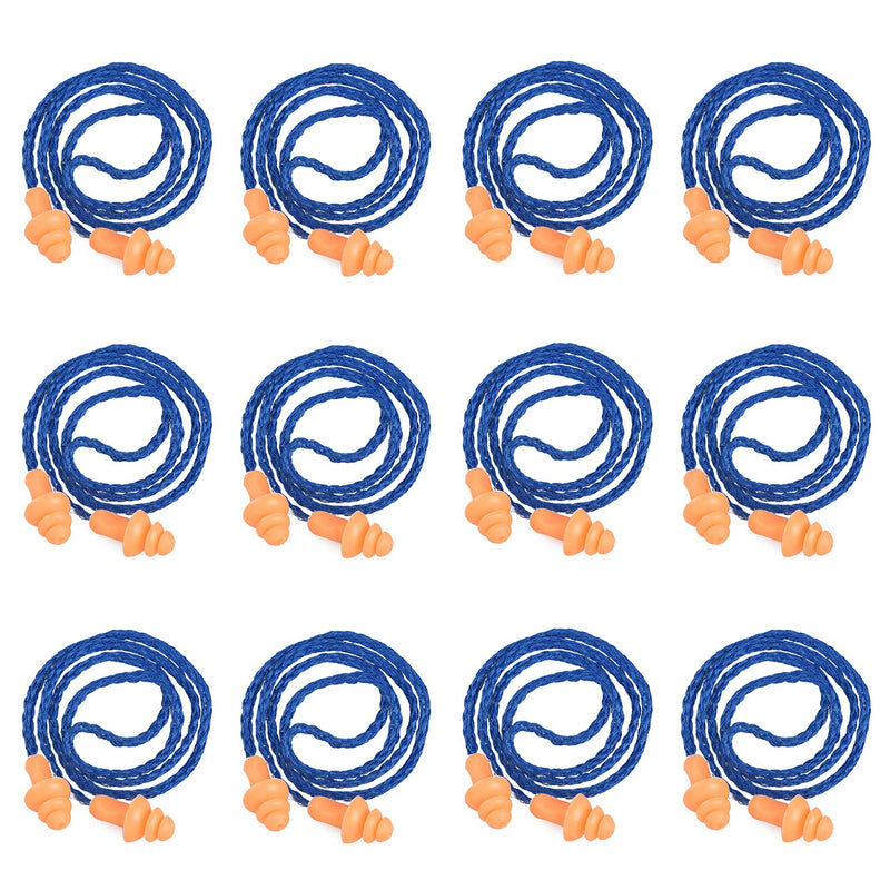 [Australia] - AOVNA 20 Pairs Corded Ear Plugs Silicone Earplugs Silicone Waterproof Ear Plugs with Cords for Noise Cancelling and Hearing Protection 