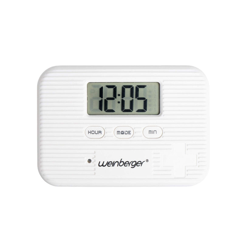 [Australia] - Weinberger 02263 Electronic Pill Box with Alarm, Medicine Reminder, Display, Pill Box, Pill Clock, Pill Box with Timer, Vibration Alarm, Alarm Clock, White 