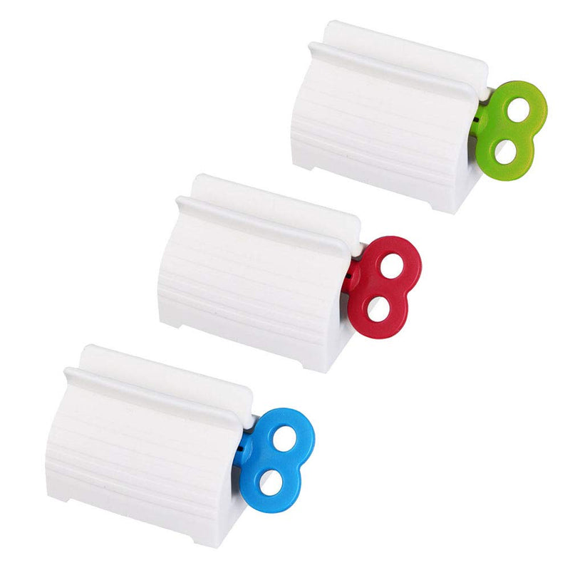 [Australia] - XINGSUI 3 Pieces of 3-Color Toothpaste Squeezer,Rolling Squeezer,Bathroom Toothpaste Ointment Multi-Function Holder (Free 1 Toothbrush Head Cover) 