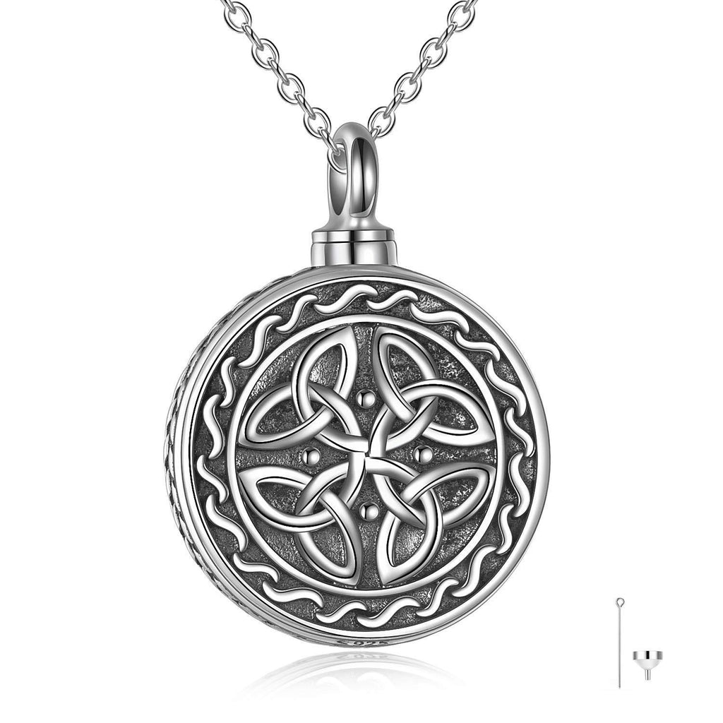 [Australia] - YFN Urn Necklaces 925 Sterling Silver Ashes Necklace Celtic Knot Urn Necklaces 