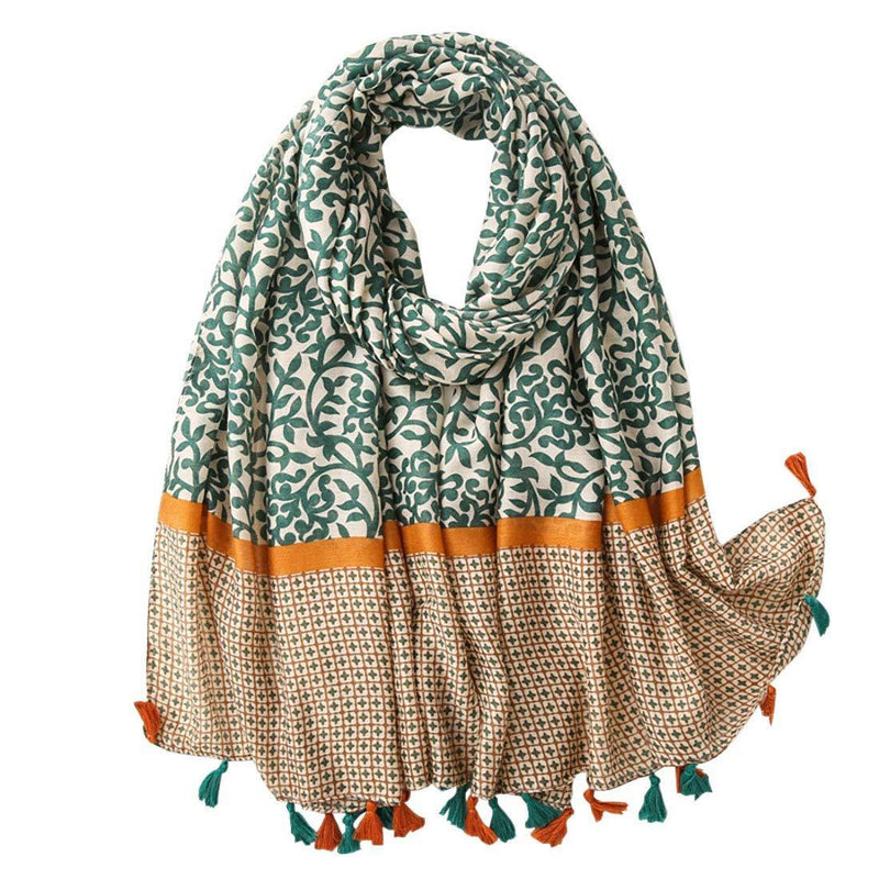 [Australia] - FAIRYGATE Women's Scarves & Wraps Ladies Scarves Lightweight Floral Women Scarf for Spring Summer 70.8 x 33.5 Inch 23231 