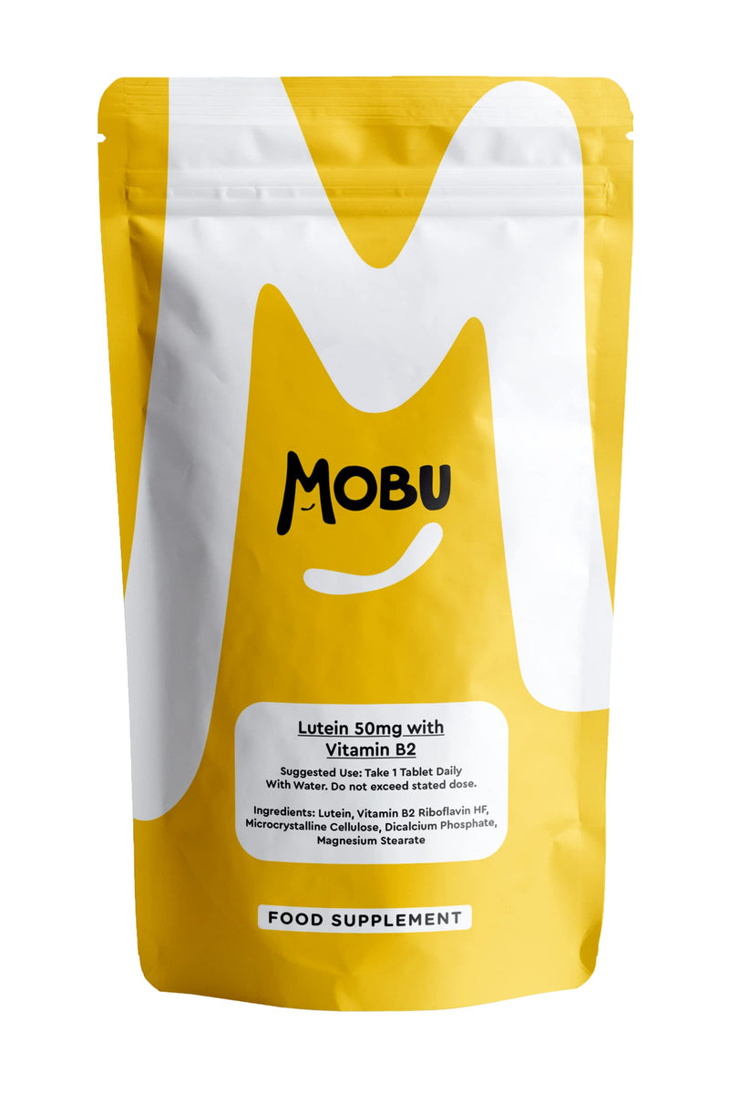 [Australia] - Lutein 50mg and Vitamin B2 | 120 Tablets | Vision Support | Eye Care Supplement | Eye Vitamins | Vegan GMP Approved | MOBU UK 