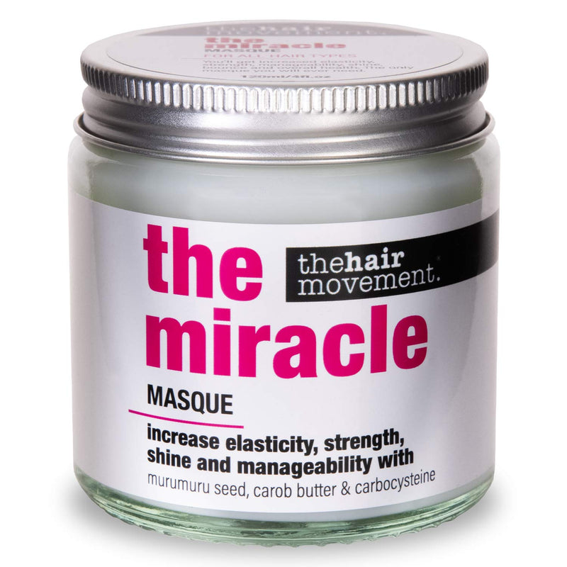 [Australia] - The Hair Movement - Miracle Masque - Repair, Increase Elasticity, Strength, Shine and Manageability - Murumuru Seed, Carob Butter and Carbocysteine - Cruelty-Free, Vegan, 120ml 120 ml (Pack of 1) 