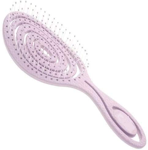 [Australia] - CS Beauty Eco Friendly Straw Hairbrush, Flexible Soft Pin Bristles, Detangling Wet/Dry Hair, Head Massaging Pro Pink 