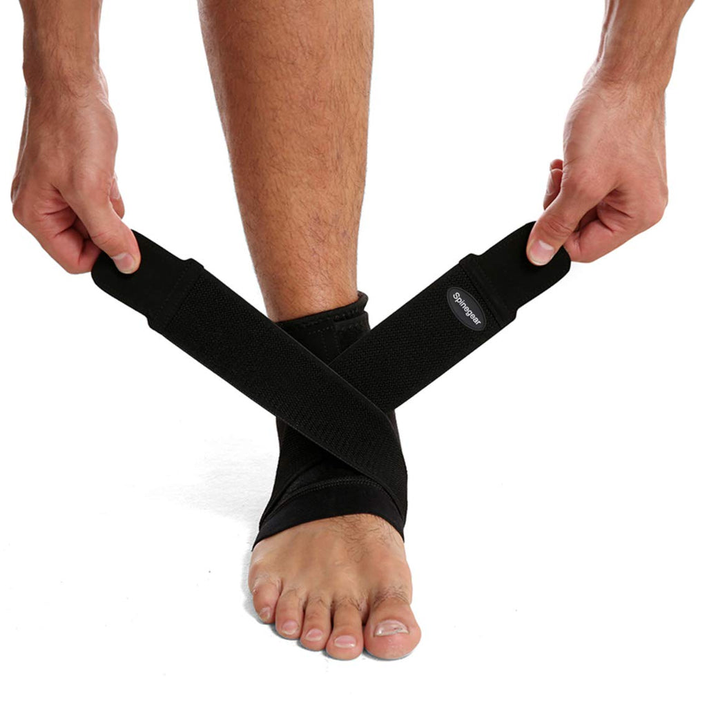 [Australia] - Spinegear Ankle Support Brace Adjustable Breathable Neoprene Material 1 Size Fits left or Right Leg, Use for Sports and Post Injury recovery Ankle Pain relief 
