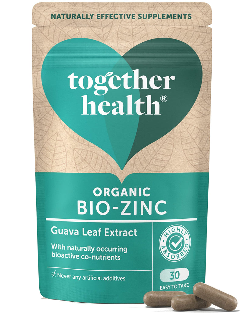 [Australia] - Organic Zinc Supplement - Together Health - Natural Source of Zinc from Guava Leaves - Vegan - Made in The UK - 30 Vegecaps 