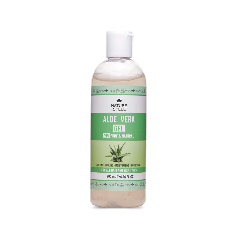 [Australia] - Nature Spell Aloe Vera Gel 99% Pure 200ml – Soothing & Hydrating - For All Hair & Skin Types - Made In The UK, 100% Vegan 