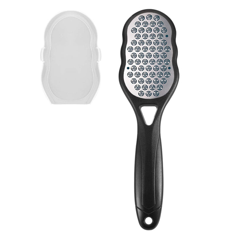 [Australia] - Foot Rasp File and Callus Remover - Foot Care Pedicure Tool to Remove Hard Skin Foot Scrubber, Can Be Used on Both Wet and Dry Feet, Surgical Grade Stainless Steel File, Black 
