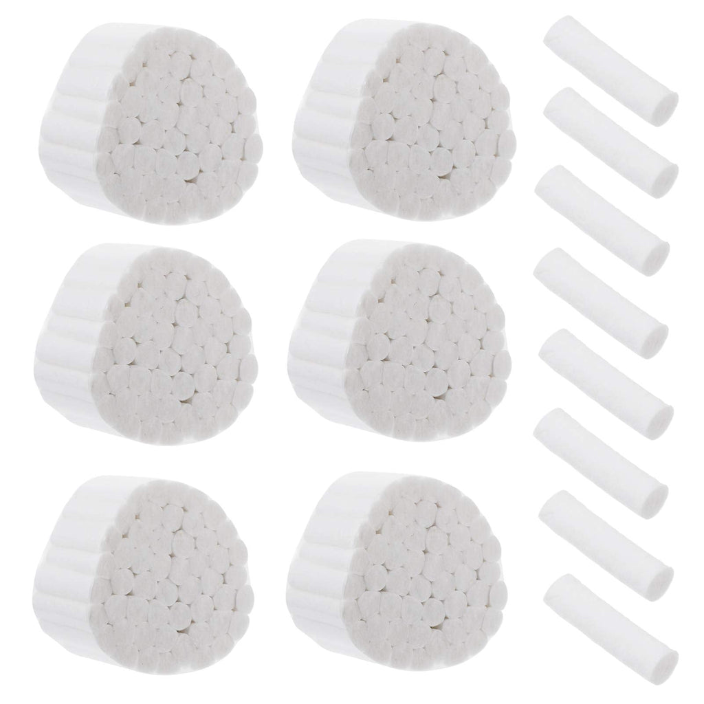 [Australia] - iplusmile 1000pcs Dental Cotton Rolls High Absorbent Cotton Ball Rolled Cotton Pad Nose Plugs for Kids and Adults Nosebleed Kit Accessories 