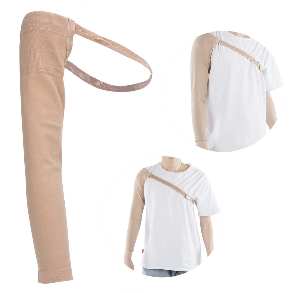[Australia] - Post Mastectomy Compression Sleeve, Elastic Lymphedema Sleeve Arm Swelling Arm Lymphedema Edema Arm Support Brace for Preventing Arm Lymphedema and Other Symptoms(L) L 