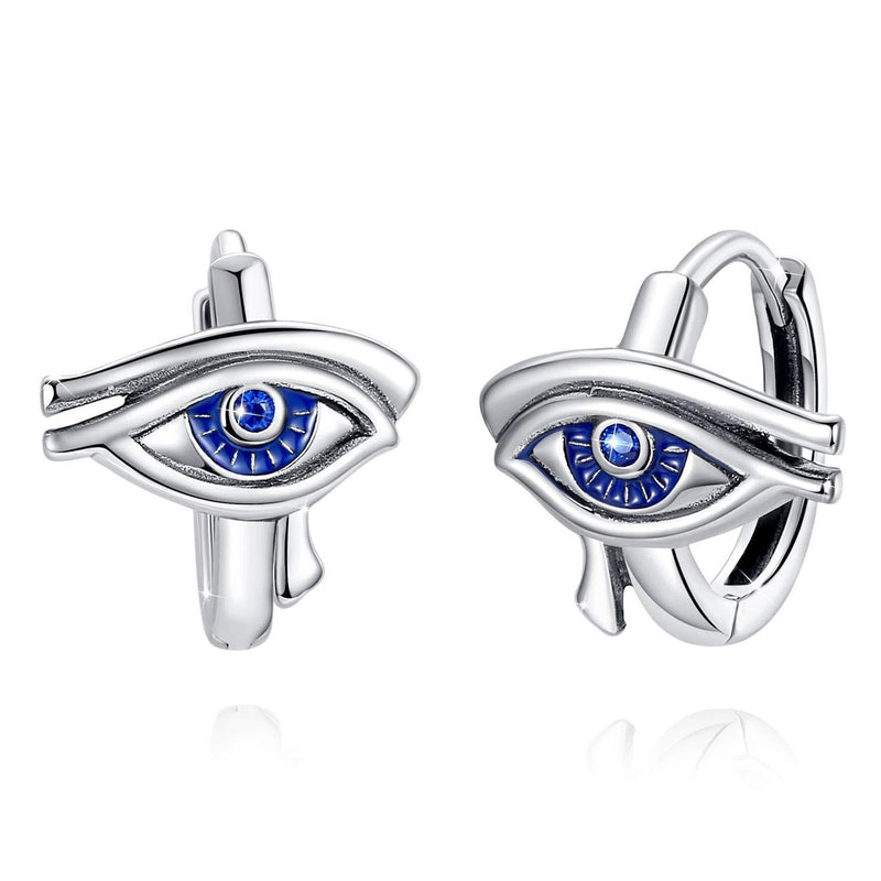 [Australia] - GDDX Evil Eye Hoop Earrings Sterling Silver Huggie Earrings Gifts For Women Girls 