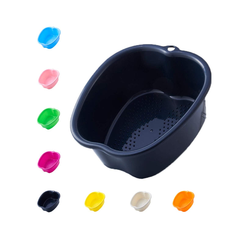 [Australia] - Large Foot Bath Spa Bowl Plastic Pedicure Bowl Massage Foot Tub,for Pedicure, Detox and Massage, Perfect to Soak Your Feet, Toe Nails and Ankles,Can be Soaked to Remove Dead Skin and Calluses(Black) Black 