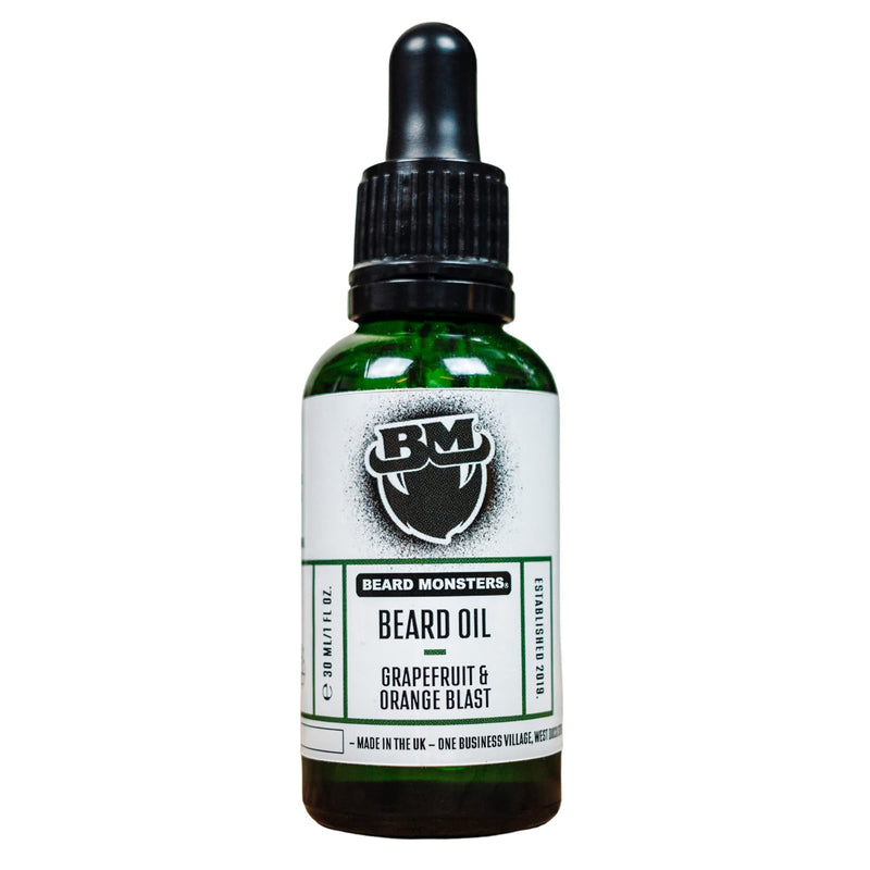 [Australia] - Beard Monsters Base Range 30ml Beard Oil For Men | Six New Scents Available | Must for Any Beard Kit For Men | Scented Beard Oil Natural Ingredients | Helps Beard Growth (Grapefruit and Orange Blast) Grapefruit and Orange Blast 