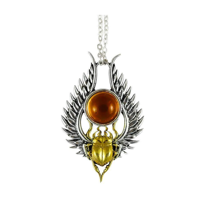 [Australia] - Khepri Beetle - Witches Familiars - Fox Pendant Necklace for Stability & Persistence 