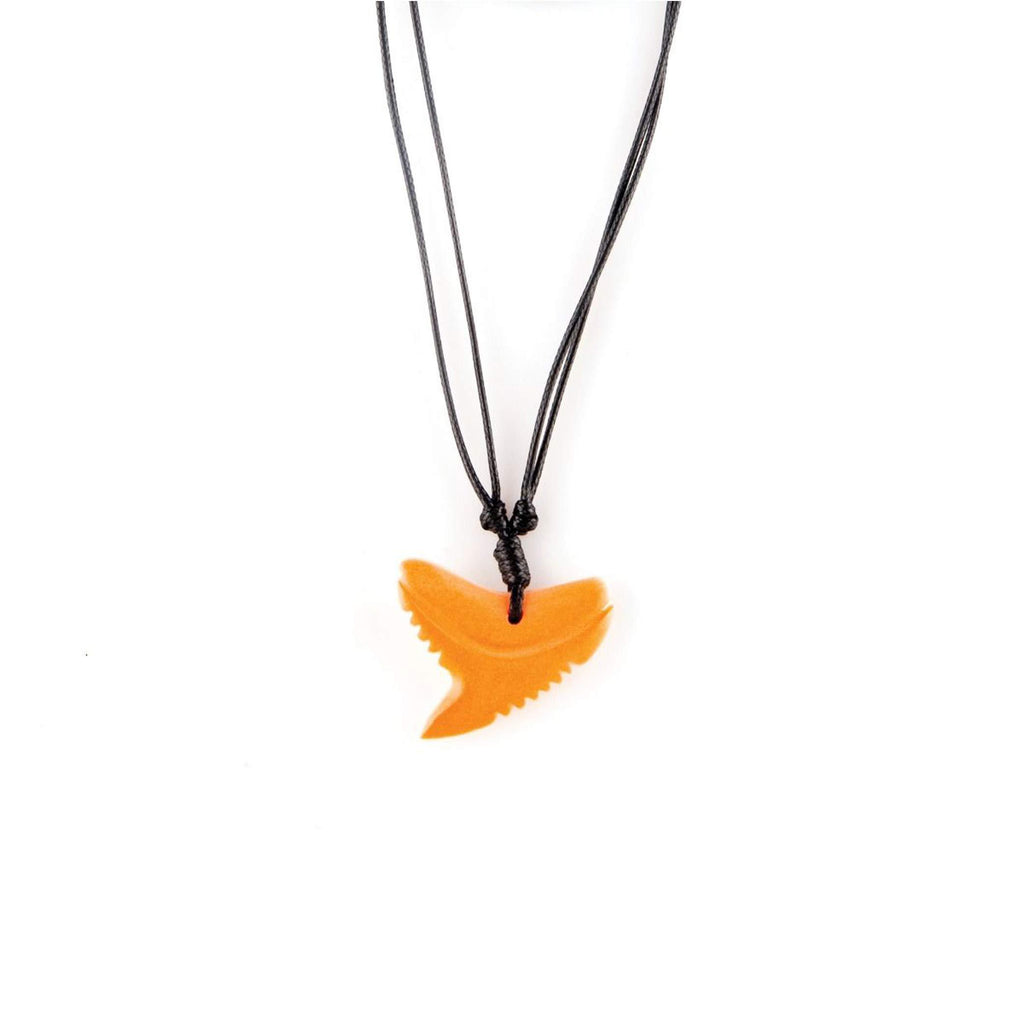 [Australia] - DelSol Color-Changing Necklace - Shark Tooth - White to Orange for Women 1 Pc Necklace 