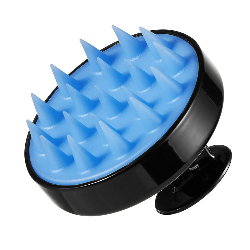 [Australia] - Shampoo Brush, Silicone Scalp Massager Hair Brush Head Massager Hair Growth Scrubber for Straight Curly Long Short Thick Thin Wet Dry Hair for Men Women Kids Pets, Black&Blue Black-blue 