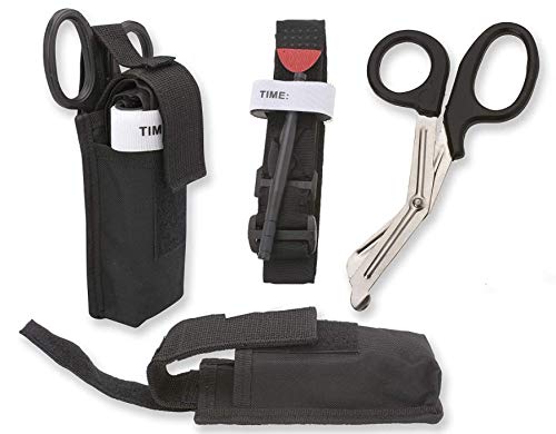 [Australia] - Tourniquet Combat Application First Aid + Trauma Shear+ Molle Pouch - Ideal Item for First Responder, EMT, Paramedics, Soldiers, Police 