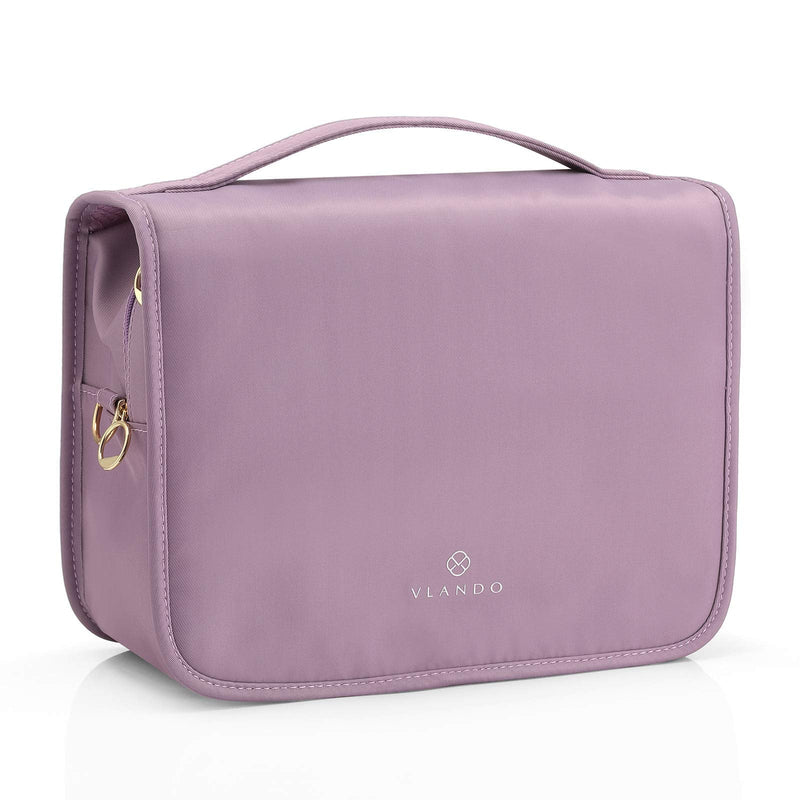 [Australia] - Vlando Hanging Toiletry Bag for Business Trip, Gym, Vacation and Household, Waterproof Makeup Cosmetic Organizer for Women Men and Kids (Purple) Purple 