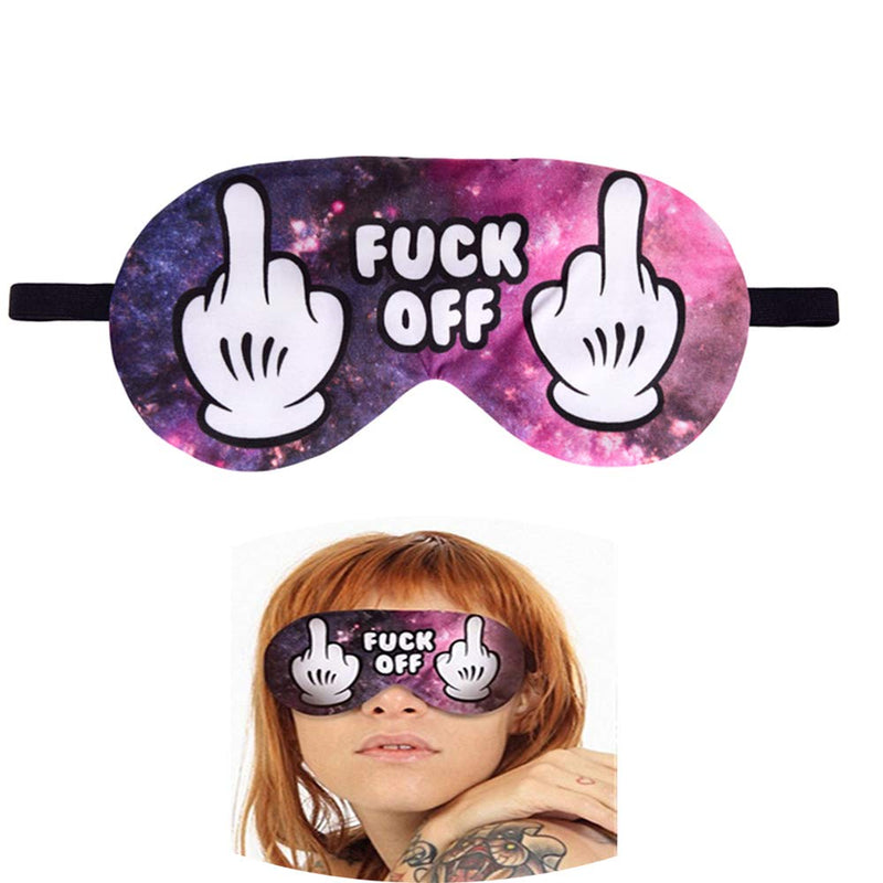 [Australia] - NganSuRong Novelty Funny Sleep Eye Mask Light Blocking Sleep Mask, Soft and Comfortable Night Eye Mask for Men Women, Eye Cover Aid Rest Blindfold, Eye Blinder for Travel/Sleeping/Shift Work Fuck Off 