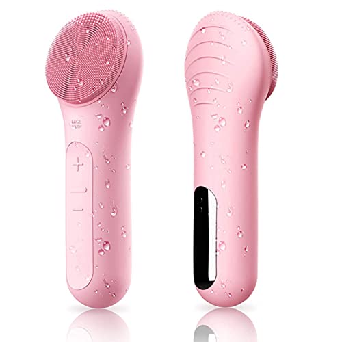 [Australia] - Sonic Facial Cleansing Brush, Electric Silicone Face Cleansing Brush Massager Brush with IPX7 Waterproof for Deep Cleansing, Gentle Exfoliating, Soft Face Cleanser for All Skin Type 
